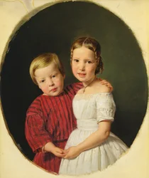 Porträt von zwei Kindern, 1844